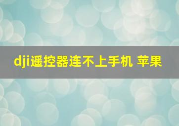 dji遥控器连不上手机 苹果